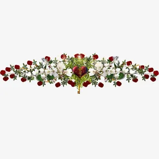 红色玫瑰花装饰免抠