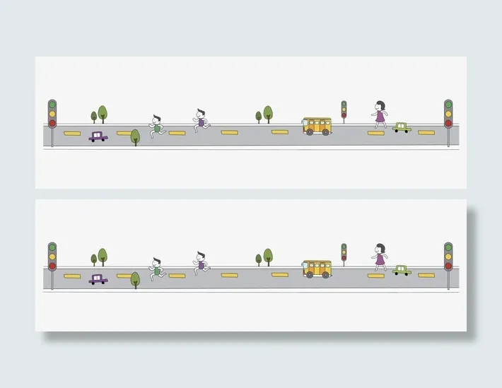 手绘马路免抠