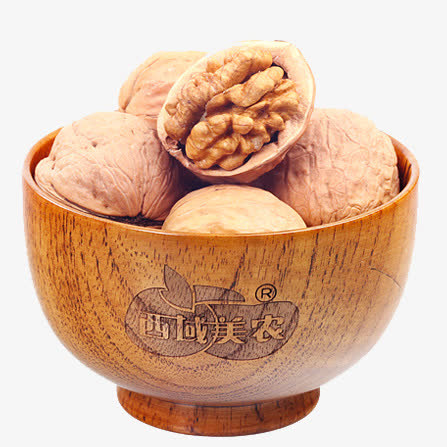 一碗大大的薄皮核桃免抠