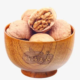 一碗大大的薄皮核桃免抠