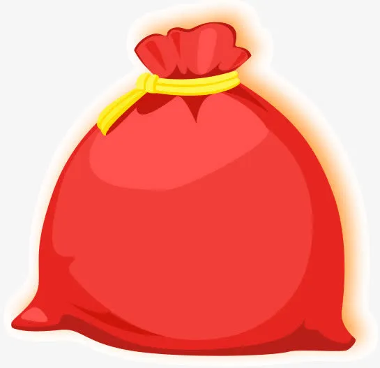 发光的红钱袋免抠