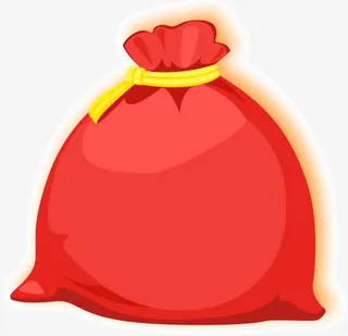 发光的红钱袋免抠