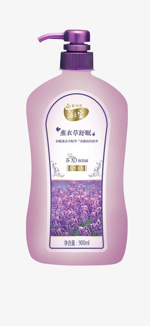 隆力奇薰衣草沐浴露免抠
