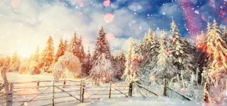 浪漫冬日温馨海报banner背景高清