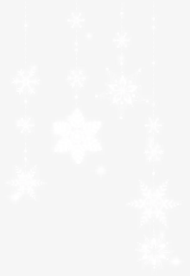 晶莹剔透的雪花挂件免抠