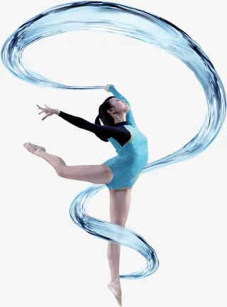 水环 水波纹 女孩免抠