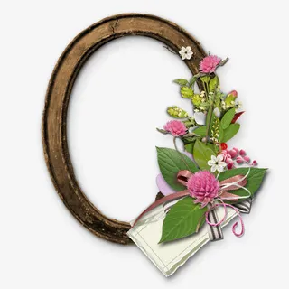 卡通相框素材边框 花草装饰 复免抠