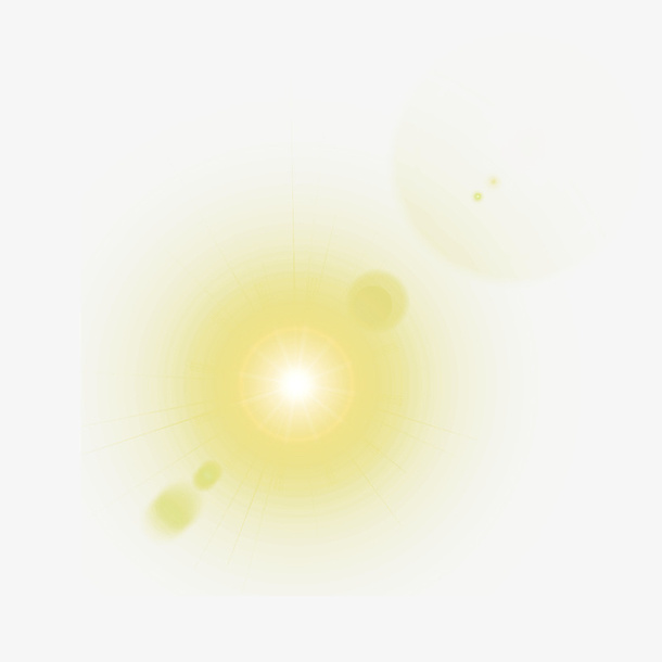 黄色光圈光效免抠