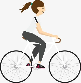 女孩骑自行车免抠 女孩骑自行车免抠