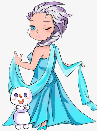 艾莎Q版免抠