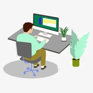 AI矢量扁平化办公小人免抠