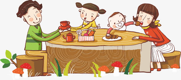 野外用餐免抠