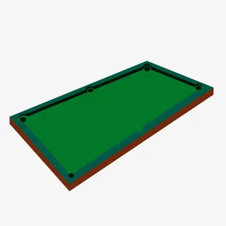 卡通绿色台球桌免抠