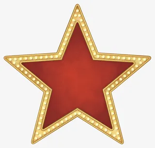 星形形状灯光免抠