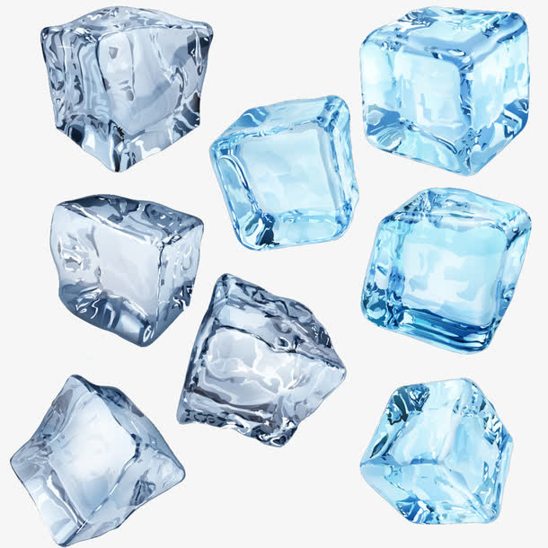 夏日立体清凉冰块免扣PNG免抠