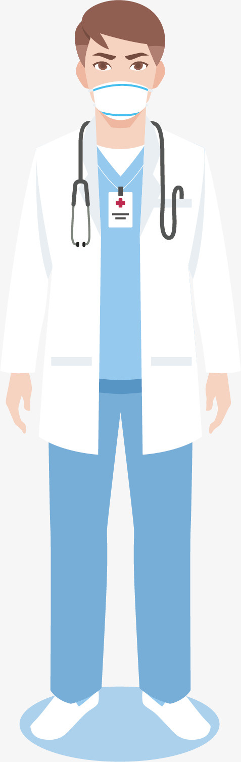矢量图戴口罩的医生免抠
