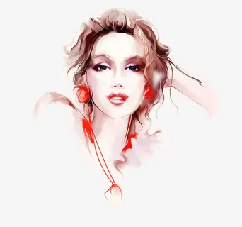 卡通手绘美女人物免抠