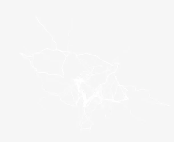 白色漂亮闪电光效免抠