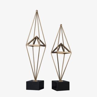 金属几何摆件免抠