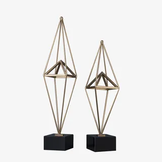 金属几何摆件免抠