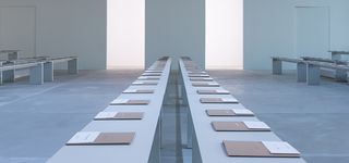 白色简约办公桌背景装饰高清