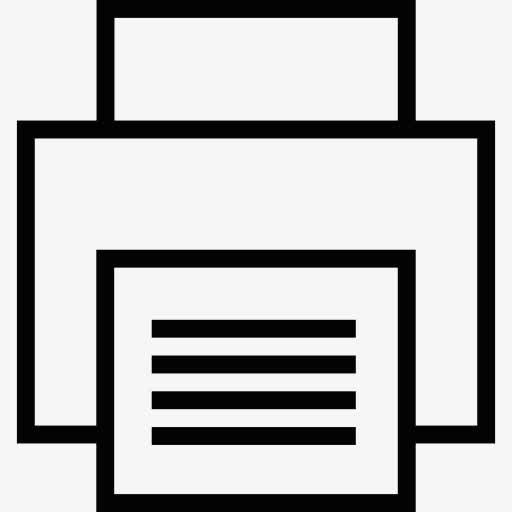 方大的打印机图标免抠