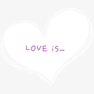 白色心形对话框情人节免抠