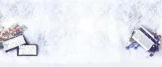 雪地礼盒背景banner装饰高清