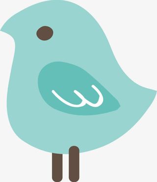 手画可爱的春天动物和自然免抠