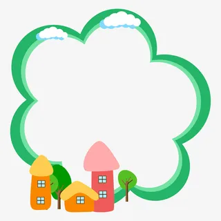 花形异型边框免抠