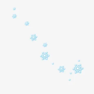 一串小雪花免抠