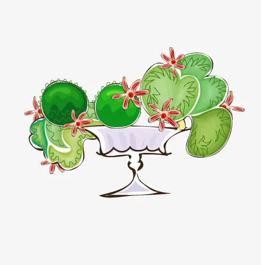 卡通 彩绘 植物 花卉 树木免抠