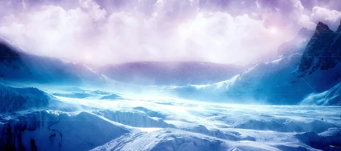 唯美冰雪世界背景高清