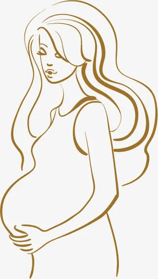 孕妇矢量图免抠