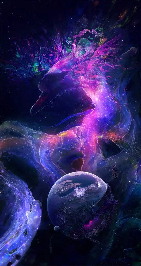 紫色油画高清炫光免抠