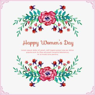 母亲节妇女节贺卡矢量素材免抠