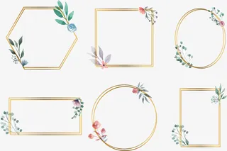 小清新夏日边框免抠