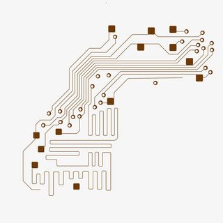 矢量黄色线路线路板电流线条免抠