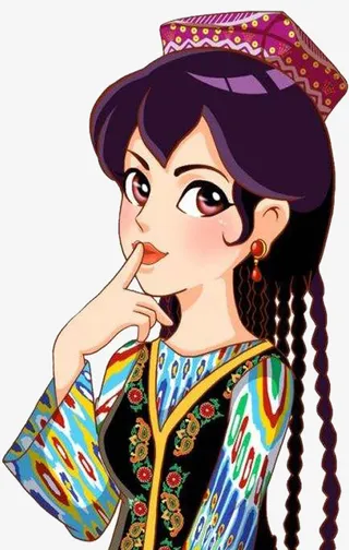 吐鲁番美女免抠