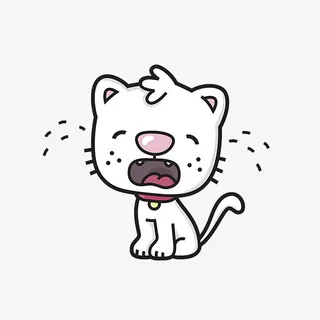 手绘小老虎哭闹免抠