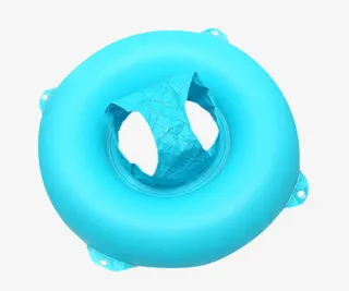 天蓝色儿童婴幼儿浮圈座圈免抠