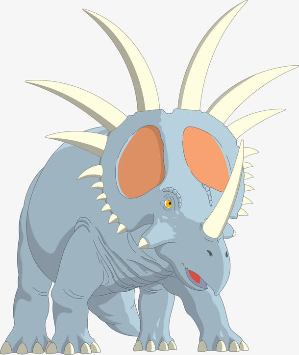 头上长角的恐龙免抠