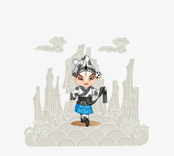 手绘戏剧免抠