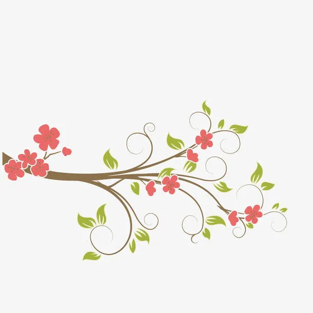 矢量植物藤蔓树枝免抠
