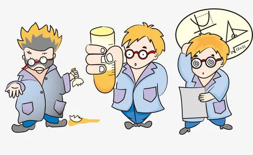 卡通实验人员免抠