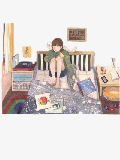 宅在家里的女孩免抠