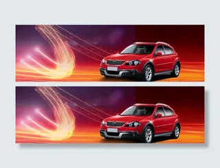 酷炫霸气创意汽车广告banner