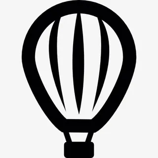 条纹的热气球图标免抠