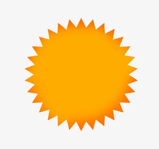 橙黄色光效圆形设计海报免抠