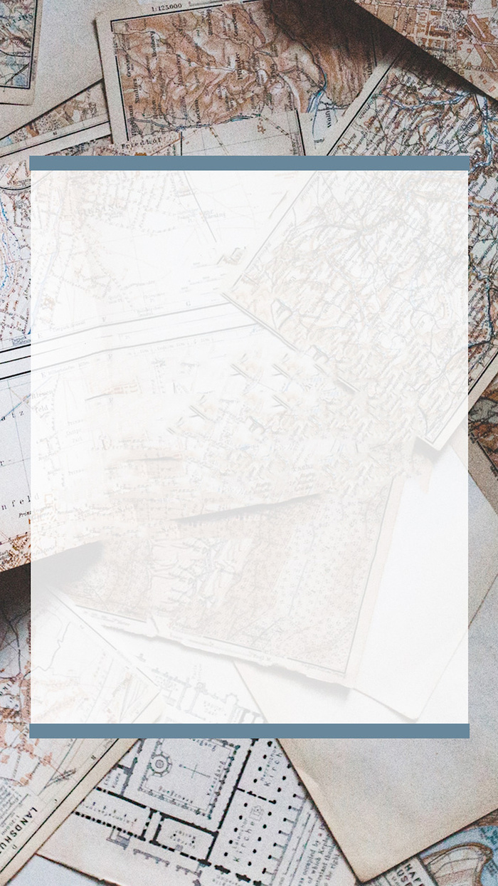 -文艺地图白框灰色H5背景高清